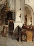 Theodore Wores, A Church Interior