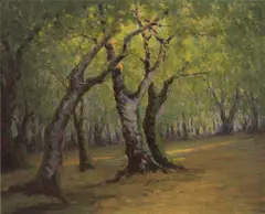Canon Glade (Soft Maples) by John Marshall Gamble, 1943, oil on canvas, sold May 2007