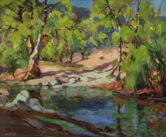 The Secluded Pond by Paul Lauritz, oil on canvas, offered May 2007