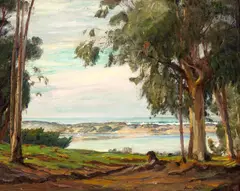 Peter Nielsen, Estuary at Dusk, thought to be Morro Bay, oil on canvas