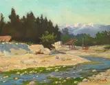 William Swift Daniell, San Gabriel Canyon, oil on canvas