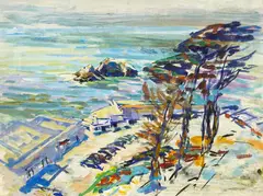 Joseph Raphael, The Cliff House, San Francisco, tempera on board
