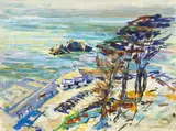 Joseph Raphael, The Cliff House, San Francisco, tempera on board