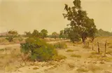 Charles Arthur Fries, The Road Side, oil on canvas