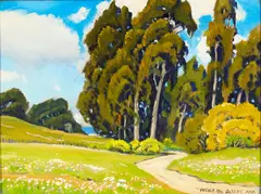 Summer Path by Arthur Hill Gilbert, oil on canvas on board, sold May 2007