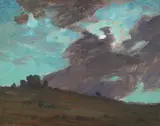 Jean Mannheim, Storm Clouds, oil on canvas board