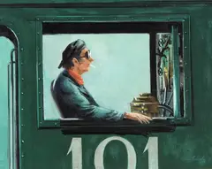 Edwin L. Fulwider, The Engineer, oil on masonite