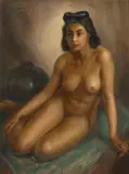 John Hubbard Rich, Young Girl, oil on canvas