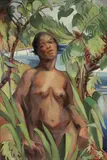 Geneve Rixford Sargeant, A Nude in a Tropical Landscape, oil on canvas
