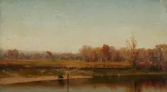 Jervis McEntee, Esopus Creek, oil on canvas