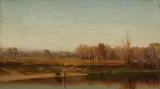 Jervis McEntee, Esopus Creek, oil on canvas