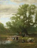 James McDougal Hart, Watching the Ducks and Geese