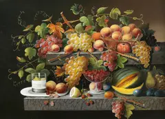Severin Roesen and Studio, Still Life of Fruit, oil on canvas