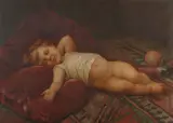 Virgilio Tojetti, Sleeping Cupid, oil on canvas