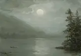 Nelson Augustus Moore, Moonscape, Sunset, and Autumn: three, oil on canvas