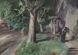 John Whorf, Rainy Night and Farm Scene: a double sided work