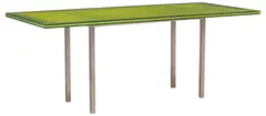 Fernando and Humberto Campana, PROTOTYPE GLASS-TOP DINING TABLE, 1953, Contemporary steel dining table