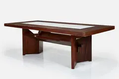 José Zanine Caldas, Rare Dining Table, 1970s, glass
