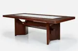 José Zanine Caldas, Rare Dining Table, 1970s, glass