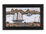 Milan Albich, Sailing Ships, 1985, Tempera on cardboard