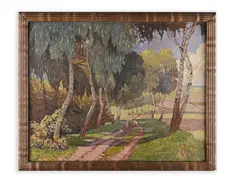 Josef Bárta, V Březové Aleji, Around 1910, Oil on cardboard