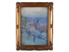 Jaroslav Šetelík, Petřín Gardens, 1943, Watercolour on paper