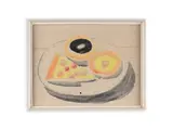 Arnošt Paderlík, Still Life with Desserts, 1950, Watercolour, paper