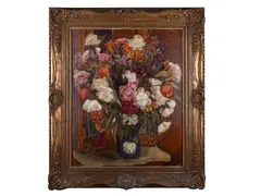 A Bouquet of Peonies by Alois Bílek, 1922, Oil on canvas, sold Mar 2022
