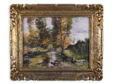 Gustav Porš, Žďár Brook in Autumn, First half of 20th century, Oil on canvas