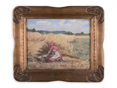 Eduard Demartini, Harvest, First half of 20th century, Oil on canvas