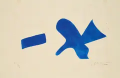 Oiseau bleu by Georges Braque, Um 1960, Farbaquatinta auf halbtransparentem Japan, sold Mar 2025