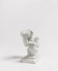 Jörg Immendorff, Lehmbruck-Saga, 1989, Biskuit-Porzellan