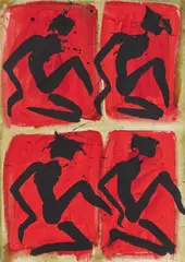 Helge Leiberg, Ohne Titel, 1997, Mischtechnik auf Leinwand