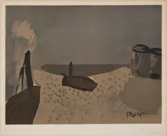 Marine by Georges Braque, Ca. 1950er, Farblithografie auf Bütten, sold Sep 2025