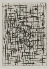 Ohne Titel by Georg Baselitz, 1991, Radierung auf Bütten, sold Apr 2025