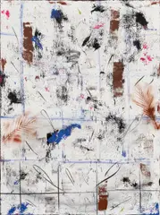 Henning Strassburger, "Where the Cool Kids Come to Enjoy the Freedom", 2014, Öl, Lack und Kohle auf Leinwand