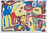 A. R. Penck, Ohne Titel, Farbserigrafie auf leichtem Karton