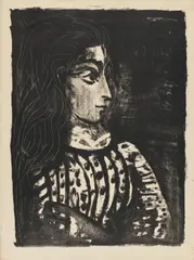 Jacqueline de Profil by Pablo Picasso, 1958, Lithografie auf Arches Velin (Wasserzeichen), sold Jun 2025