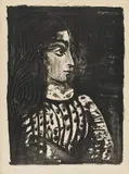 Jacqueline de Profil by Pablo Picasso, 1958, Lithografie auf Arches Velin (Wasserzeichen), sold Jun 2025