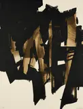 Pierre Soulages, Lithographie no. 15, 1964, Lithografie auf cremefarbenem BFK Rives-Velin