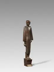 Joseph Csaky, Jeune fille au panier, 1926 (Entwurf), Bronze, braun patiniert