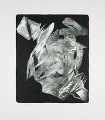 Bella by Karl Otto Götz, 1997, Lithografie auf Fabriano (Trockenstempel), sold Apr 2025