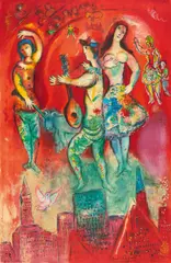 Carmen by Marc Chagall, 1967, Farblithografie auf Arches Velin, sold Jun 2025