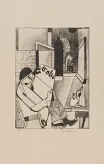 Curt Lahs, Ohne Titel, Lithografie auf Velin