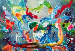 Christian Awe, "Watergames", 2017, Acryl auf Leinwand