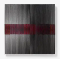 Andrzej Nowacki, 27.08.16 Kompozycja z czerwienia, 2016, Relief aus Holz auf Hartfaser, farbig gefasst