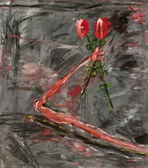 Walter Dahn, "Der Rosenkavalier", 1982, Acryl auf Leinwand