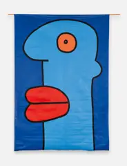 Head by Thierry Noir, 1996, Acryl auf Leinwand, sold Dec 2025