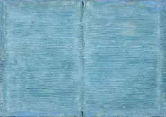 László Lakner, Ohne Titel, 2000, Öl auf Buch. Auf Faserplatte