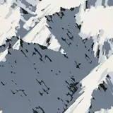 Gerhard Richter, Schweizer Alpen I (B3), 1969, Farbserigrafie auf weißem Halbkarton